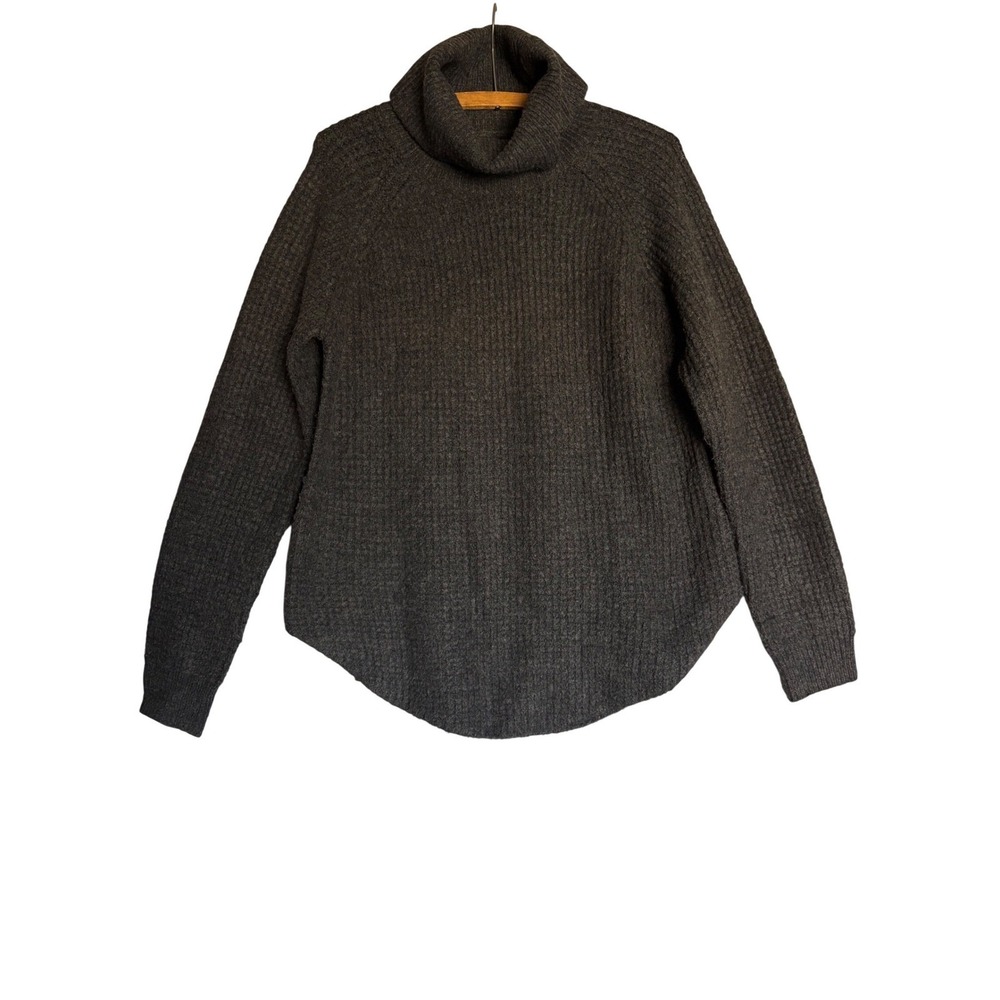 Kuhl Womens M Charcoal Gray Ribbed‎ Turtleneck Sweater Pullover Gorpcore Trails